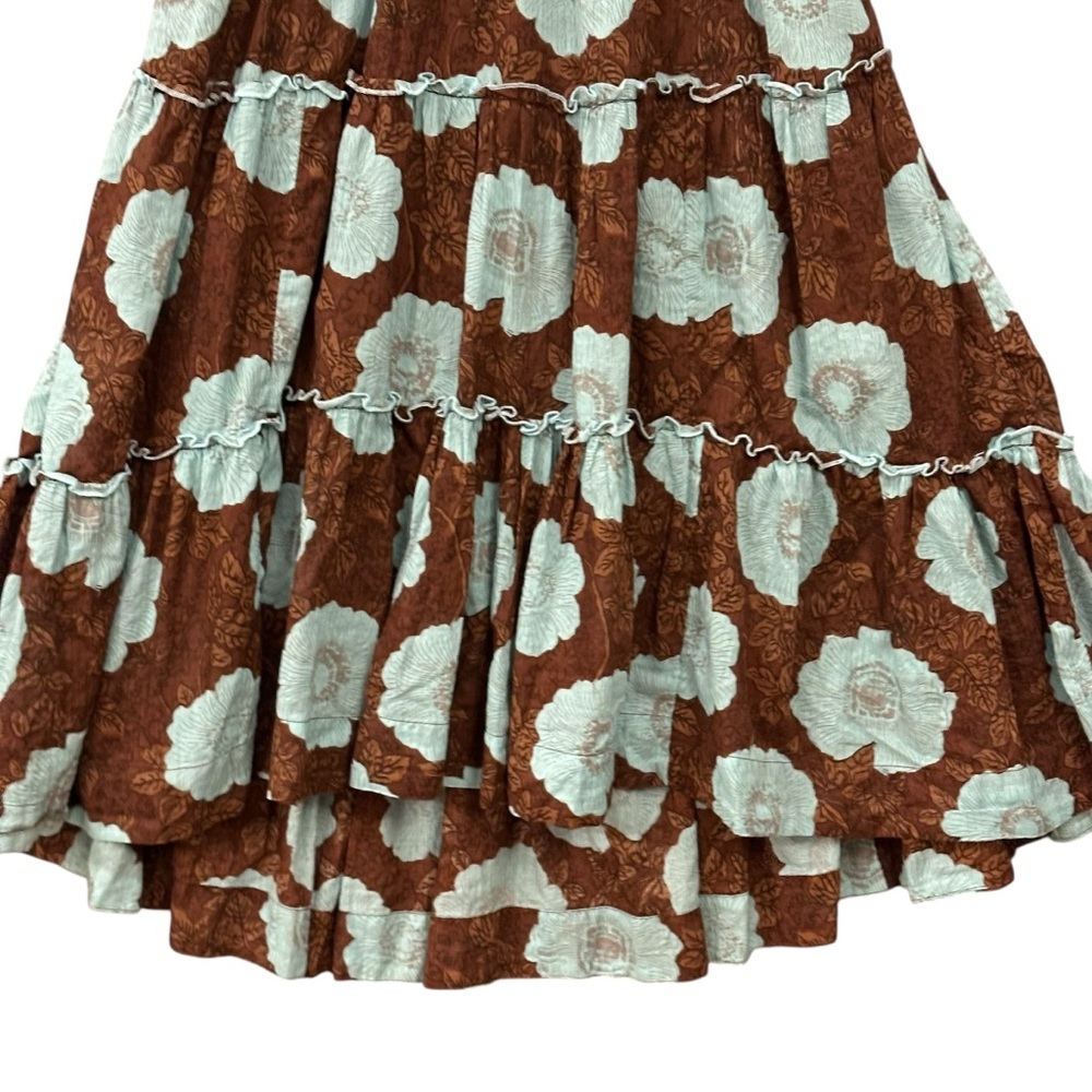Free People Adriel Tie Strap Tiered Midi Dress. Sz: Large - Picture 5 of 11
